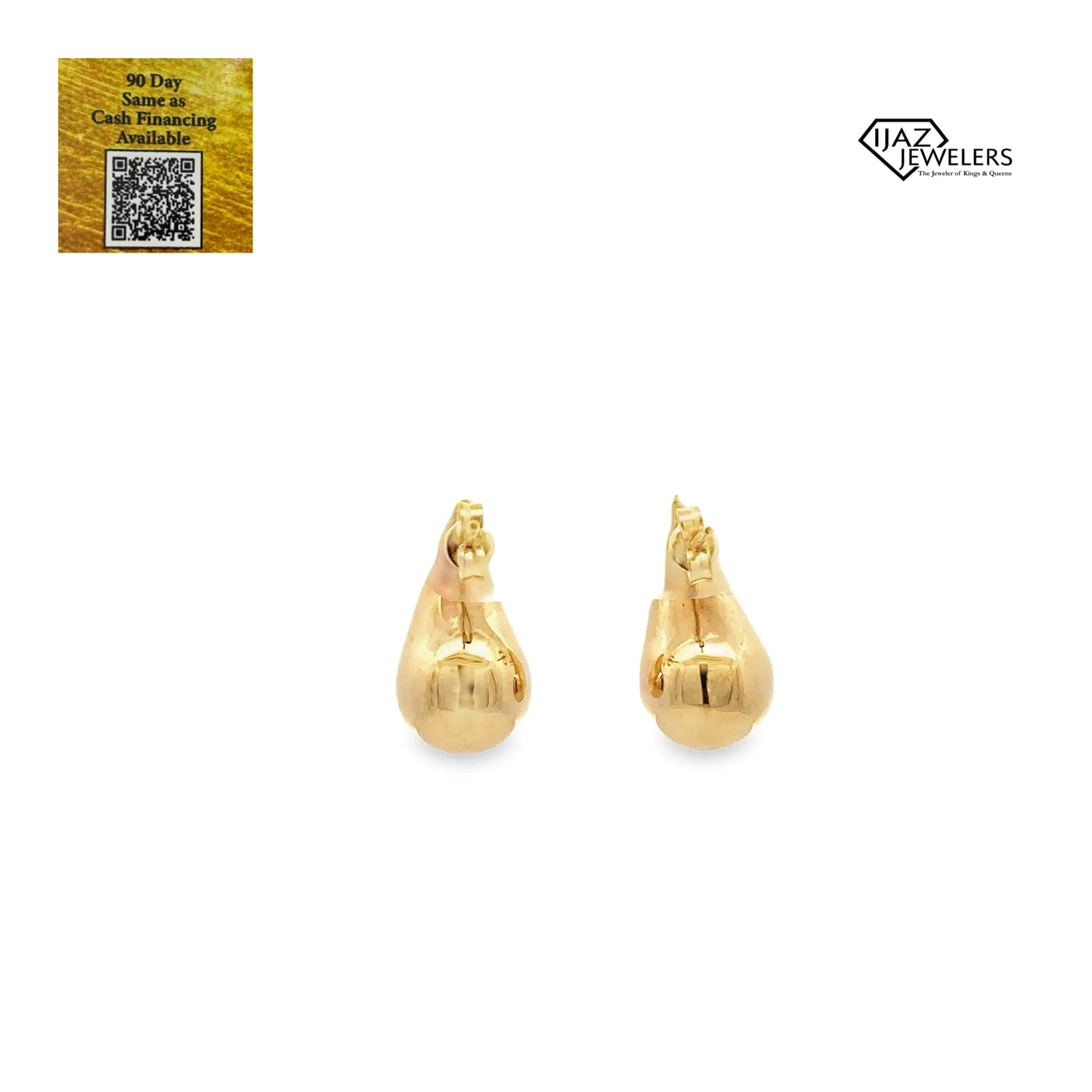 10K Gold Medium Tear Drop Earrings