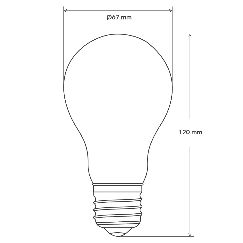 12W GLS LED Bulb E27 Clear in Natural White