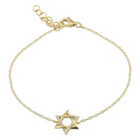 14K Star of David Bracelet