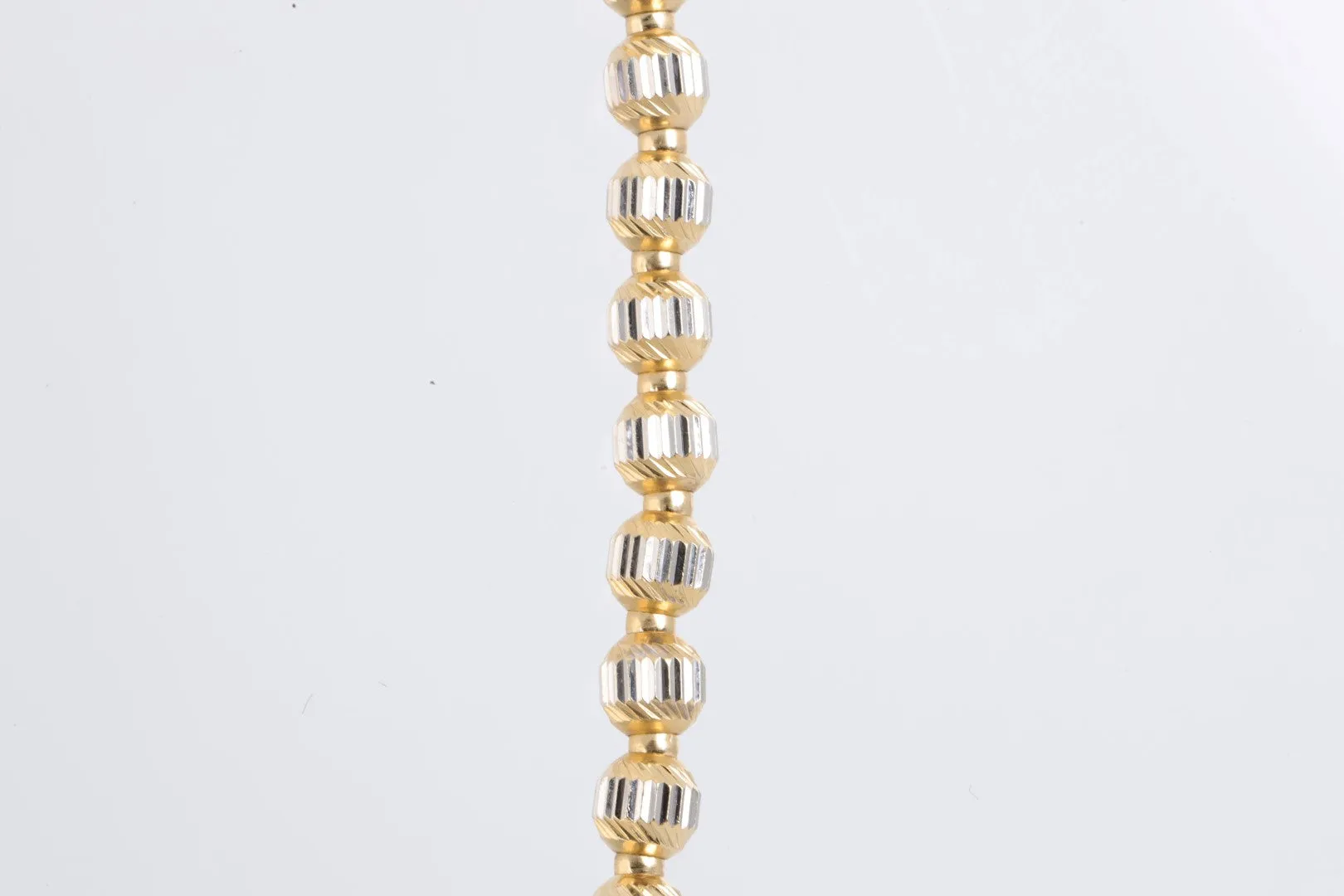 17.5" 18k Two-Tone Gold Bead Chain (16.12g.)