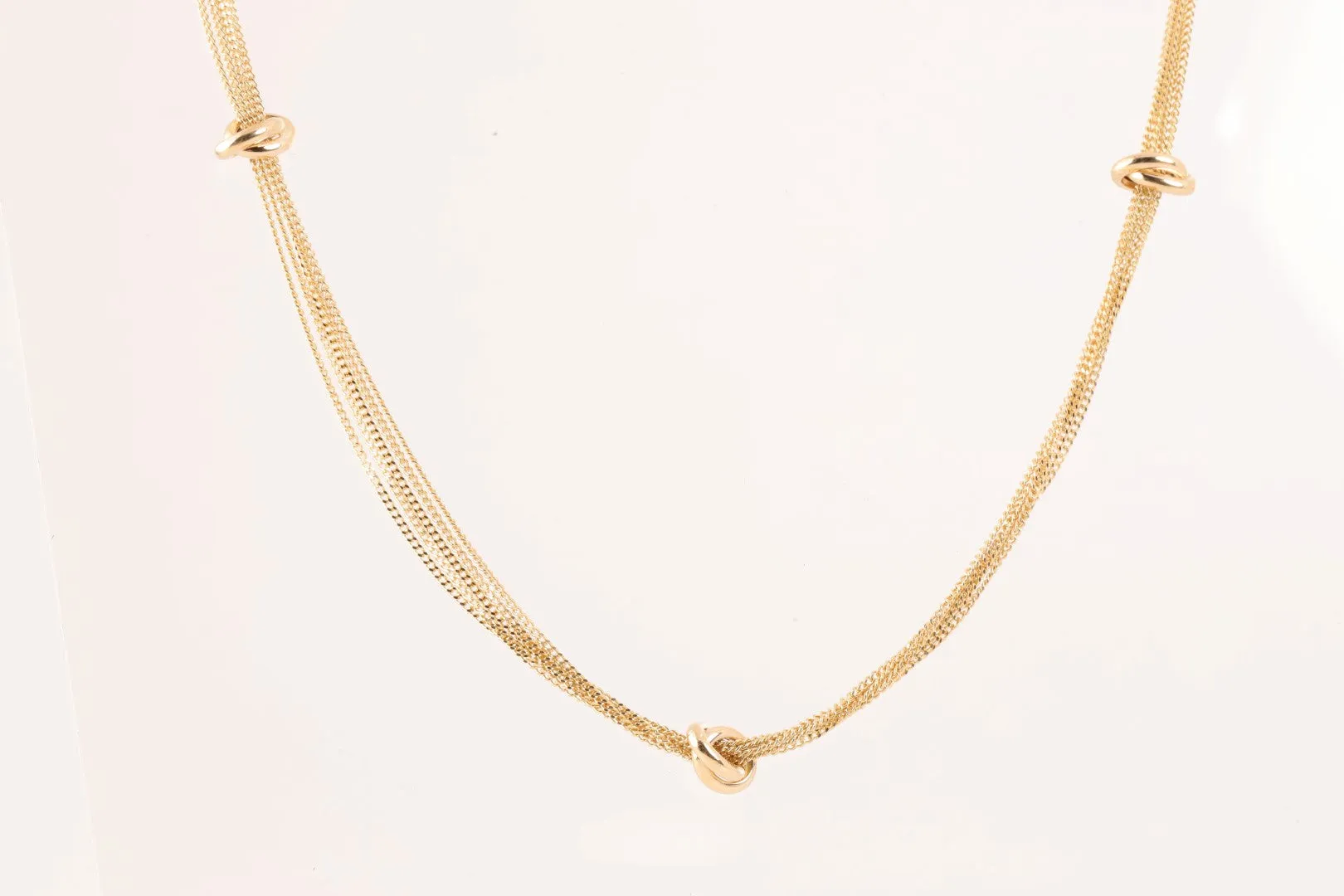 29" 14k Yellow Gold Multi-Strand Knot Curb Chain (22.33g.)