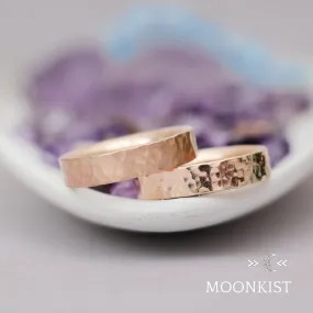 5mm Hammered Gold Wedding Band | Moonkist Designs