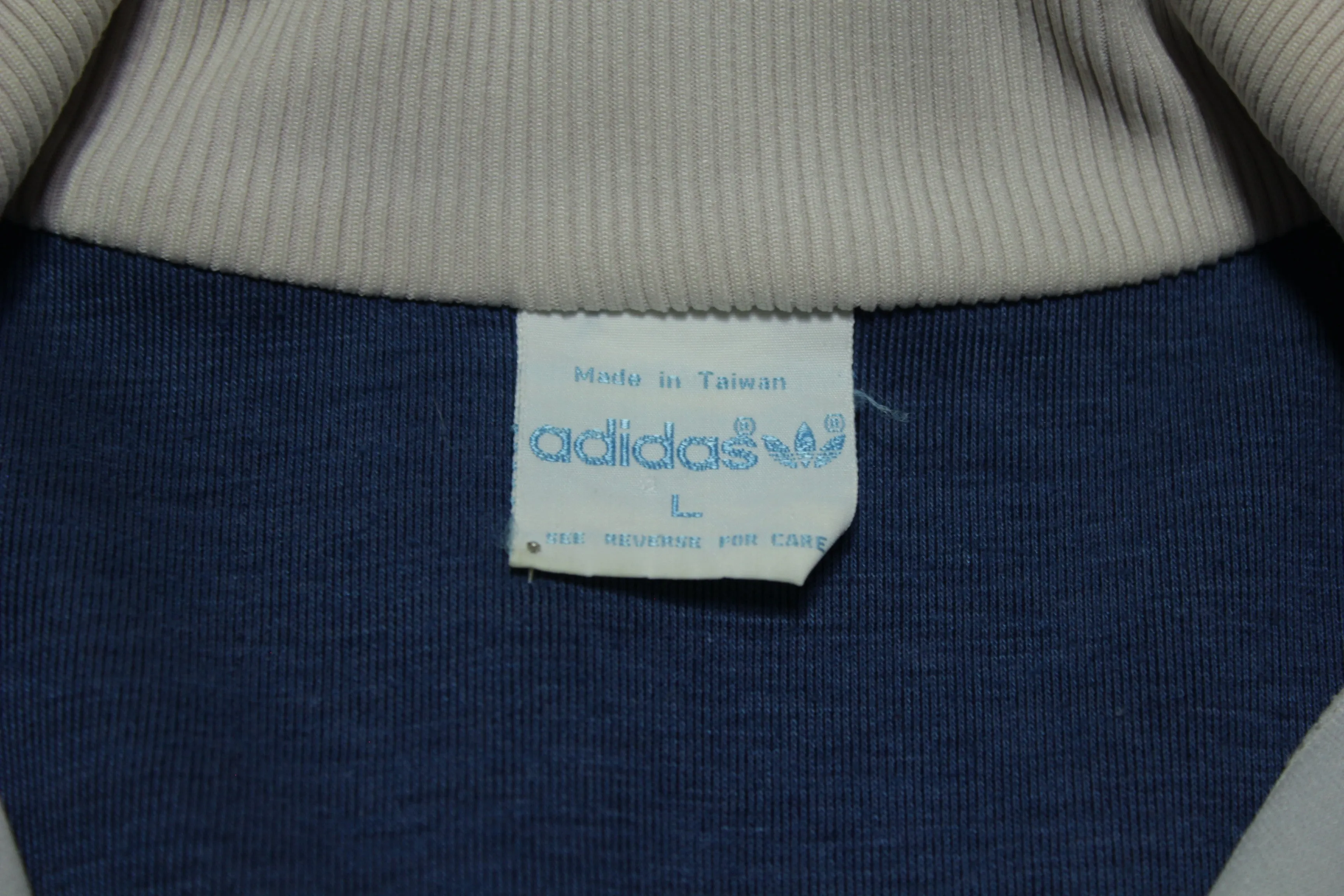 Adidas Vintage White Tag Trefoil 80's Three Striped Track Zip Up Jacket