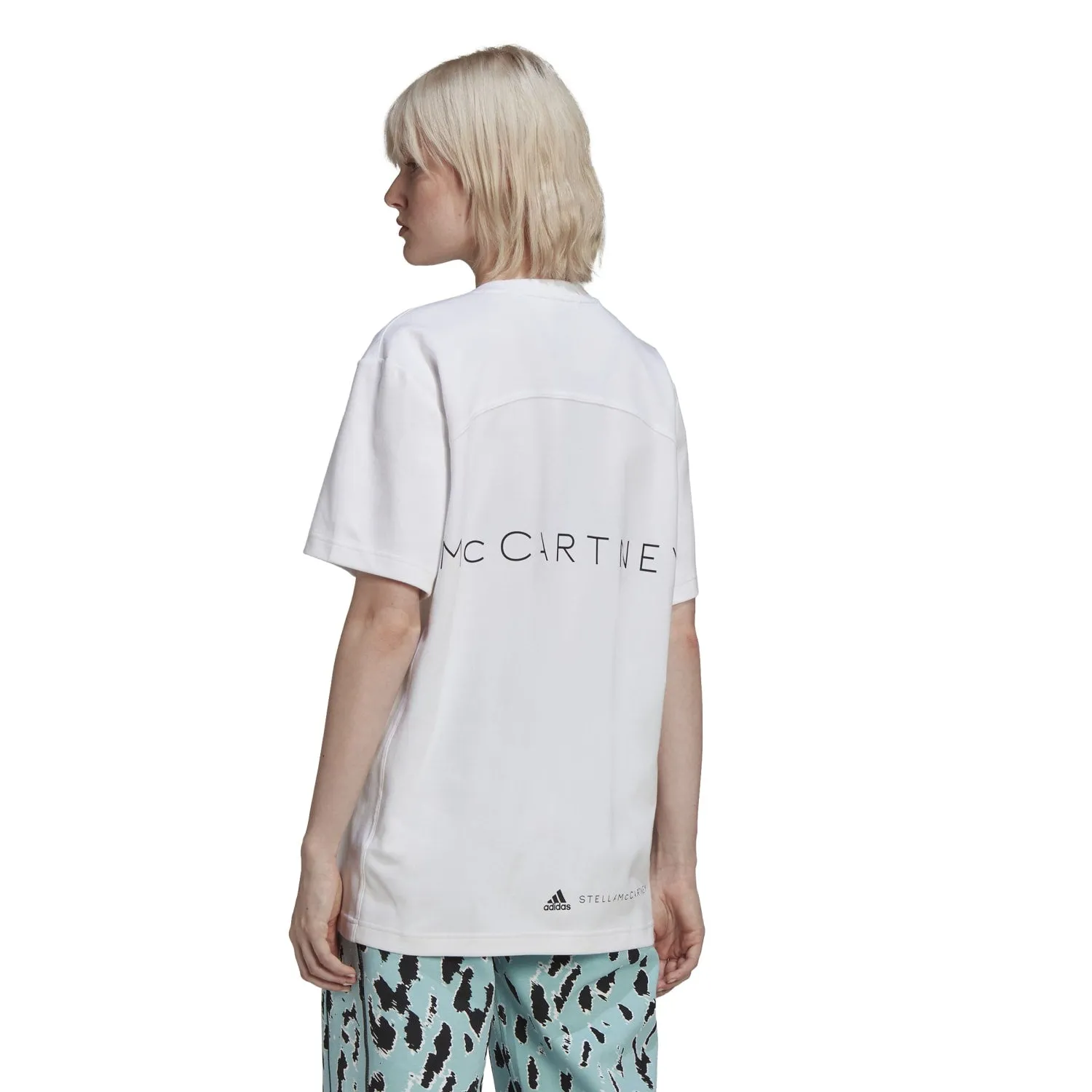 Adidas Women Stella McCartney Logo Tee White HB7401