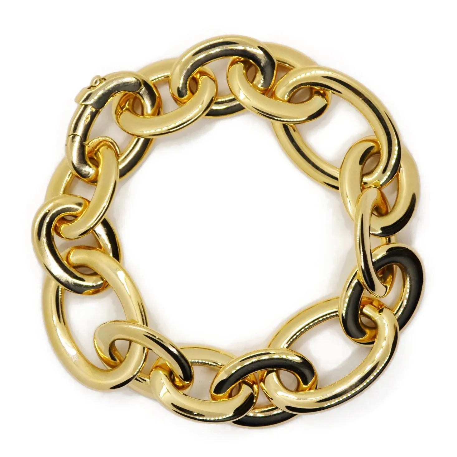 AFJ Gold Collection - Classic Oval Link Bracelet, 18k Yellow Gold