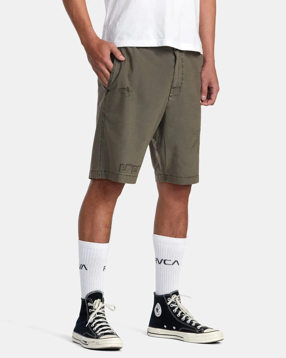 All Time Coastal Rinsed Hybrid 19 Shorts - Mushroom