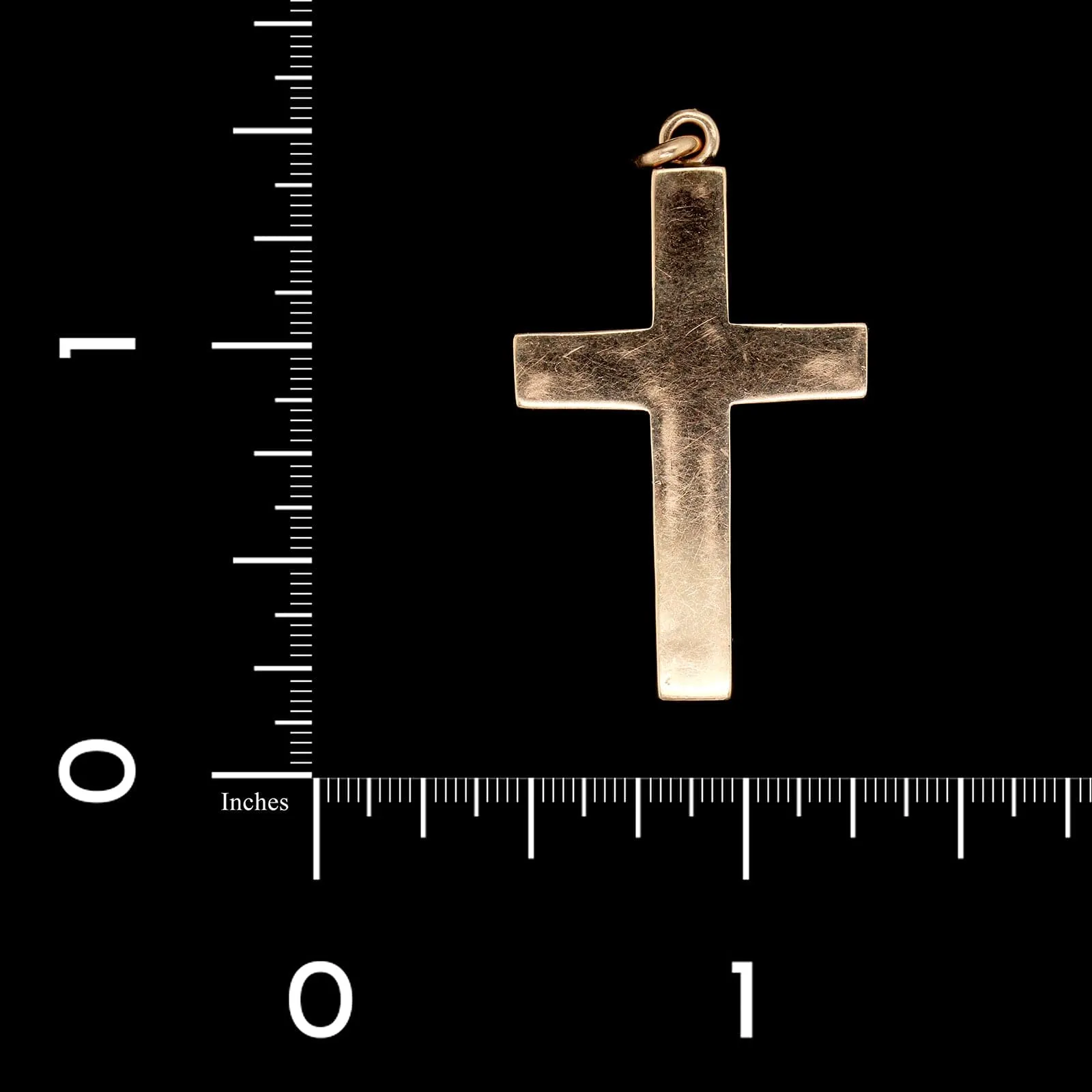 Antique 14K Yellow Gold Estate Cross Pendant