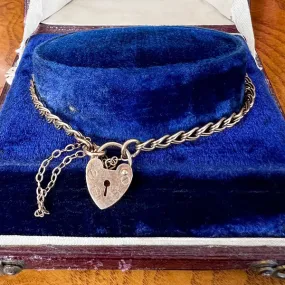 Antique Heart Lock Bracelet