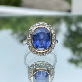 Antique Sapphire & Diamond Ring