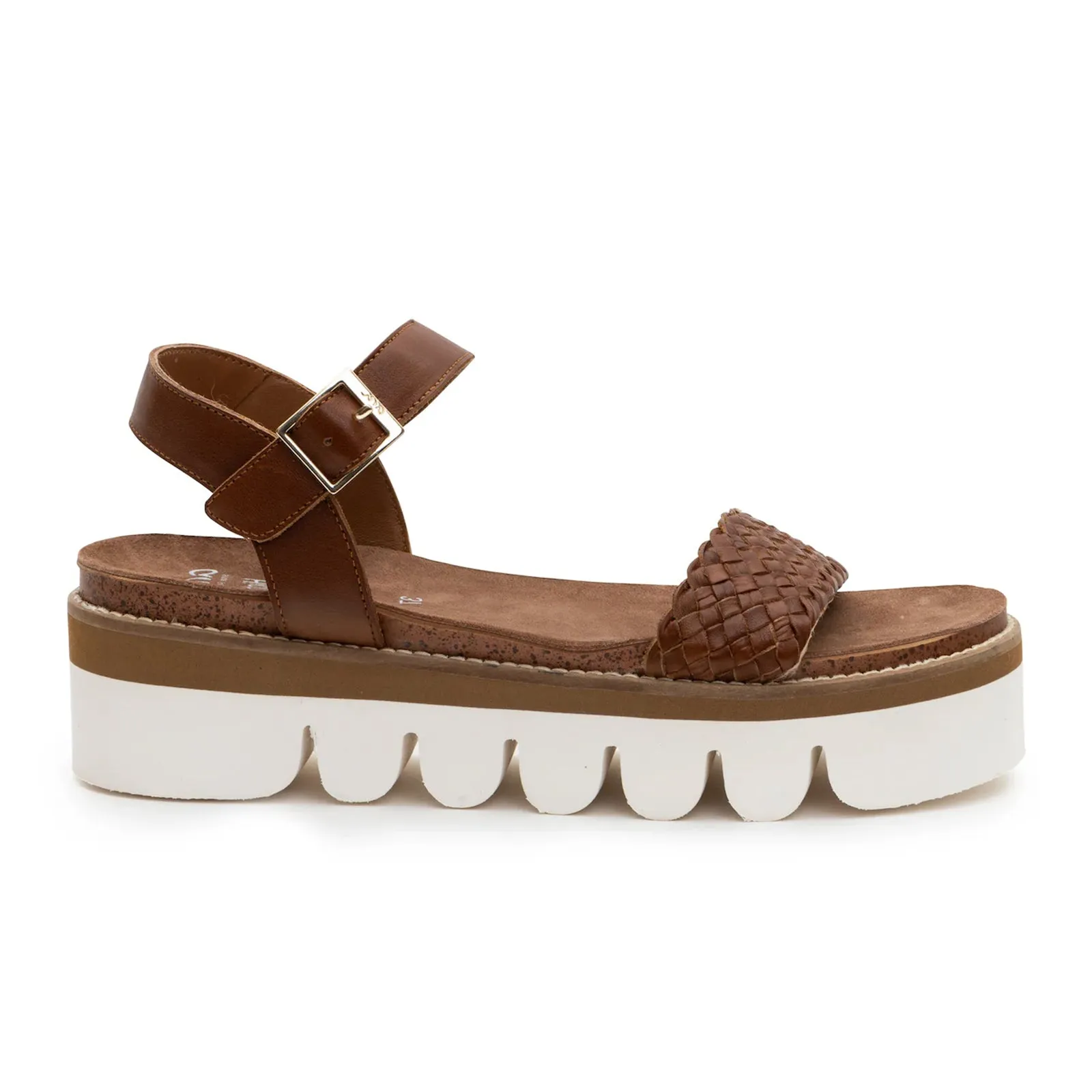 Ara Fresno Platform Sandal (Women) - Cognac Nappa Leather