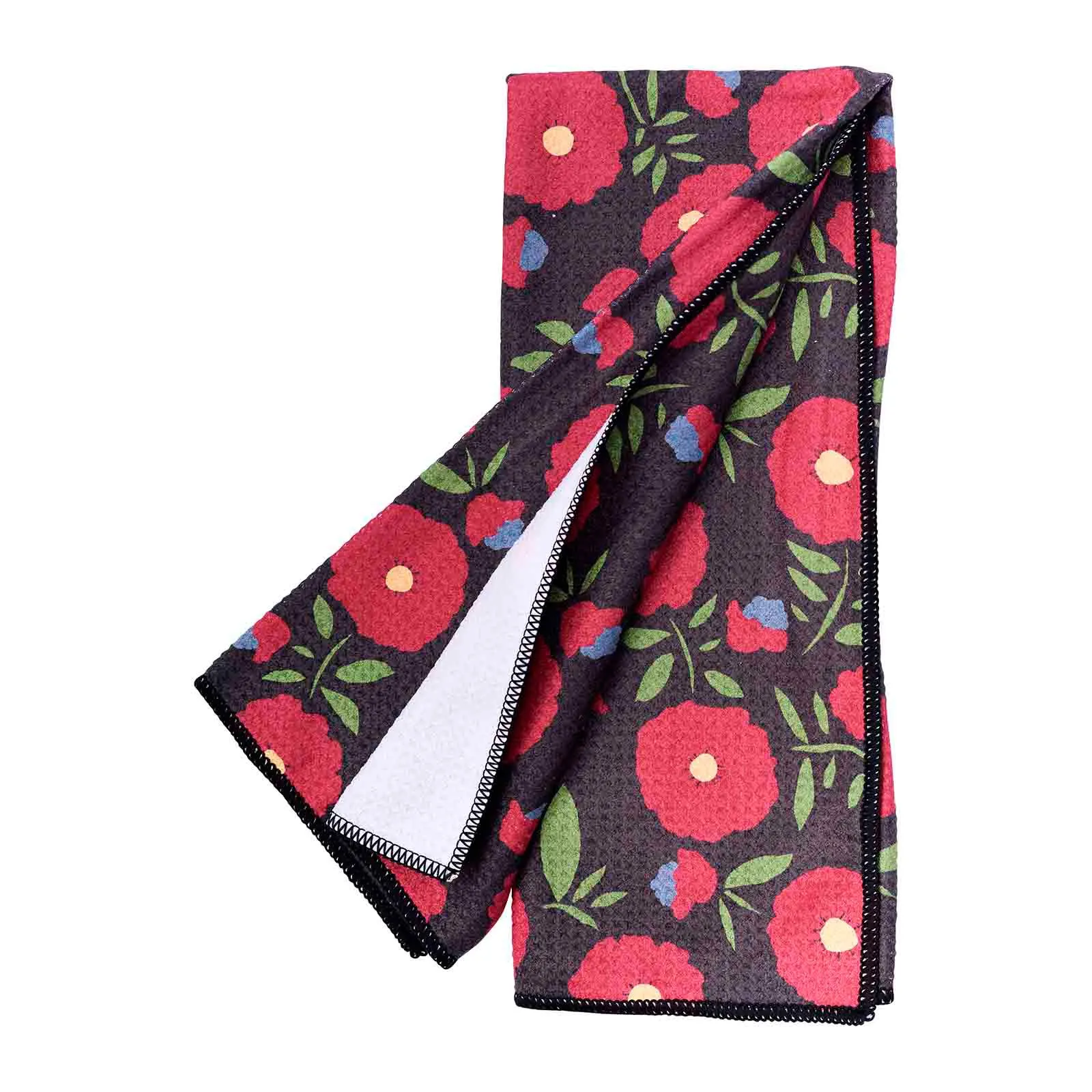 Autumnal Roses blu Kitchen Tea Towel