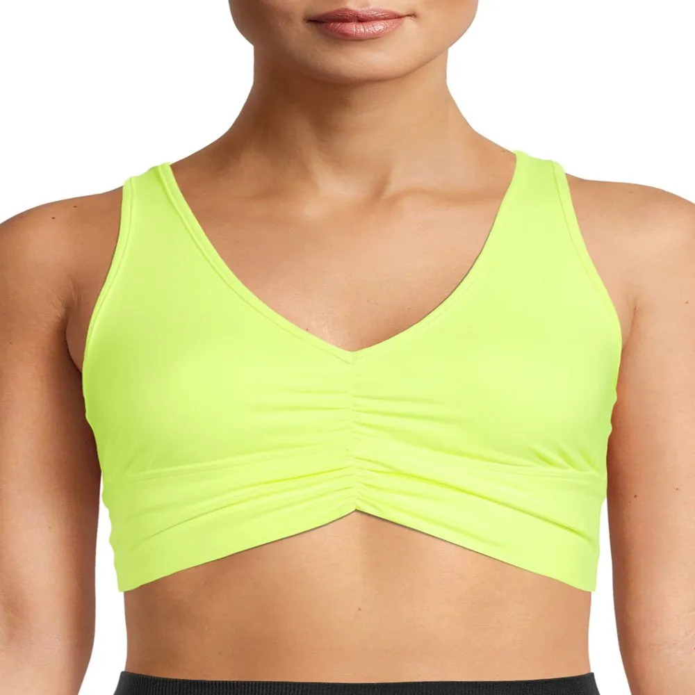 Avia Women' Ruched V-Neck Sports Bra