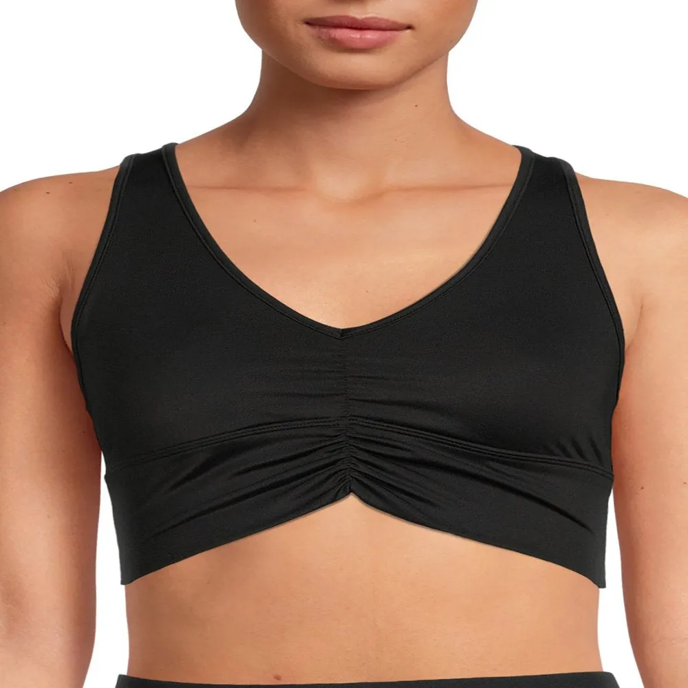 Avia Women' Ruched V-Neck Sports Bra