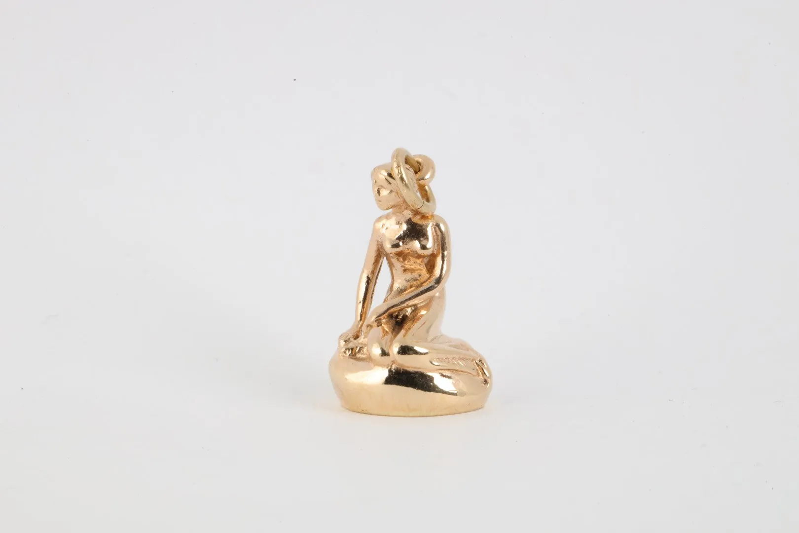 Bernhard Hertz 14k Yellow Gold Little Mermaid Pendant (5.05g.)