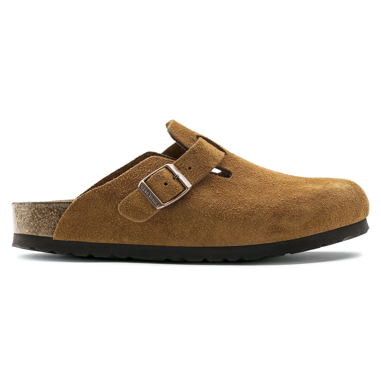 Birkenstock Boston, Narrow Fit, Soft Footbed, Suede Leather, Mink