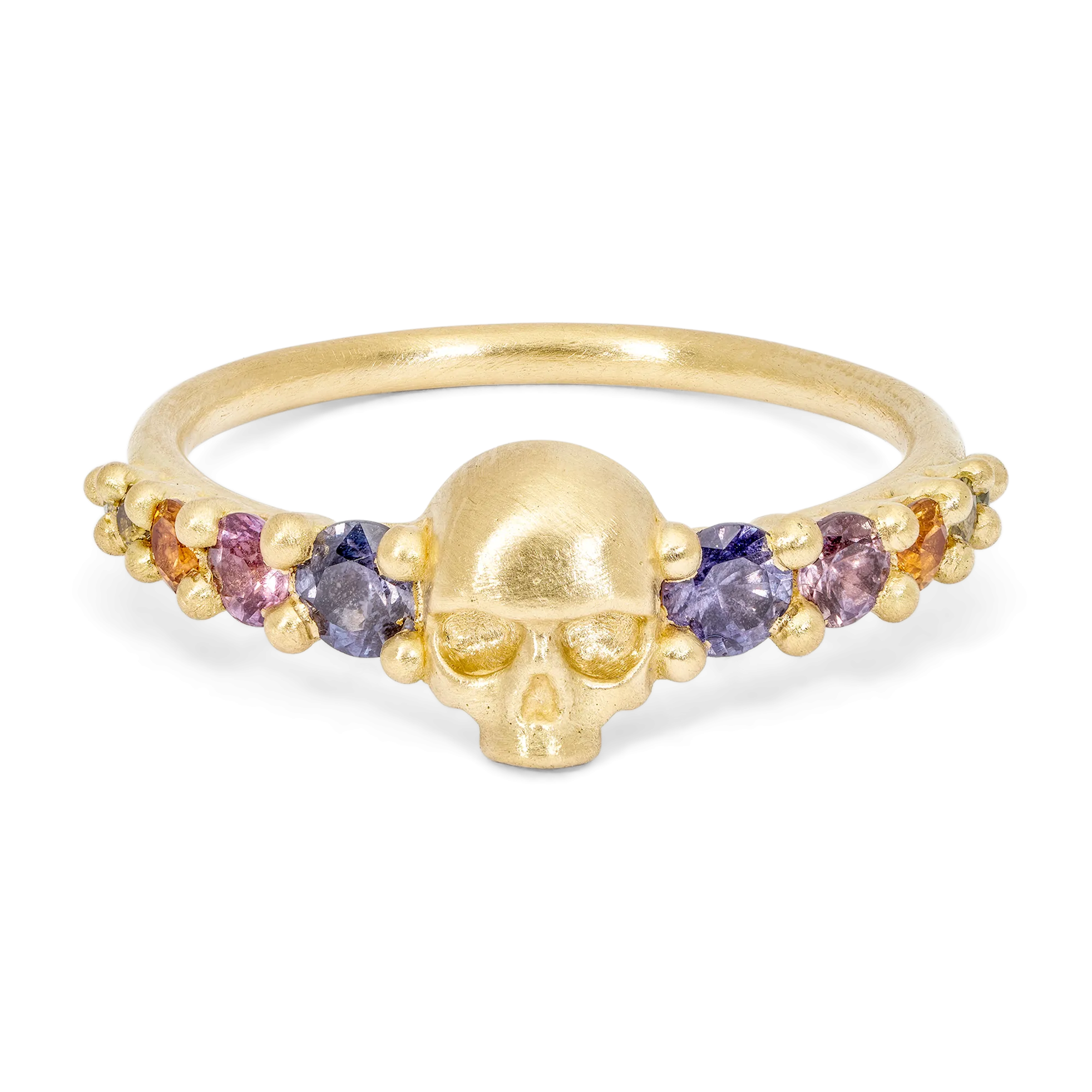 Blossom Crush Love Dusk Skull Ring - Made to Order