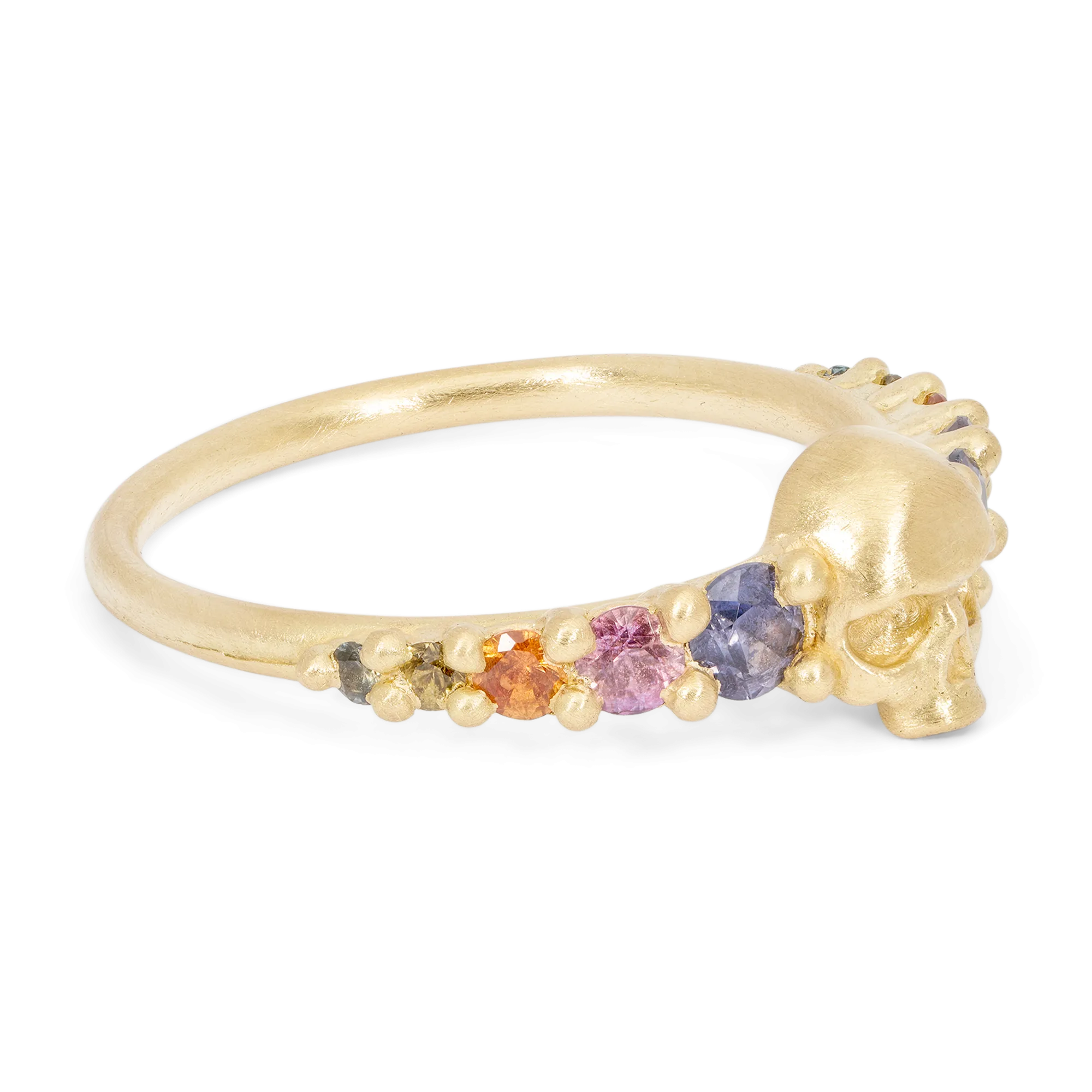 Blossom Crush Love Dusk Skull Ring - Made to Order