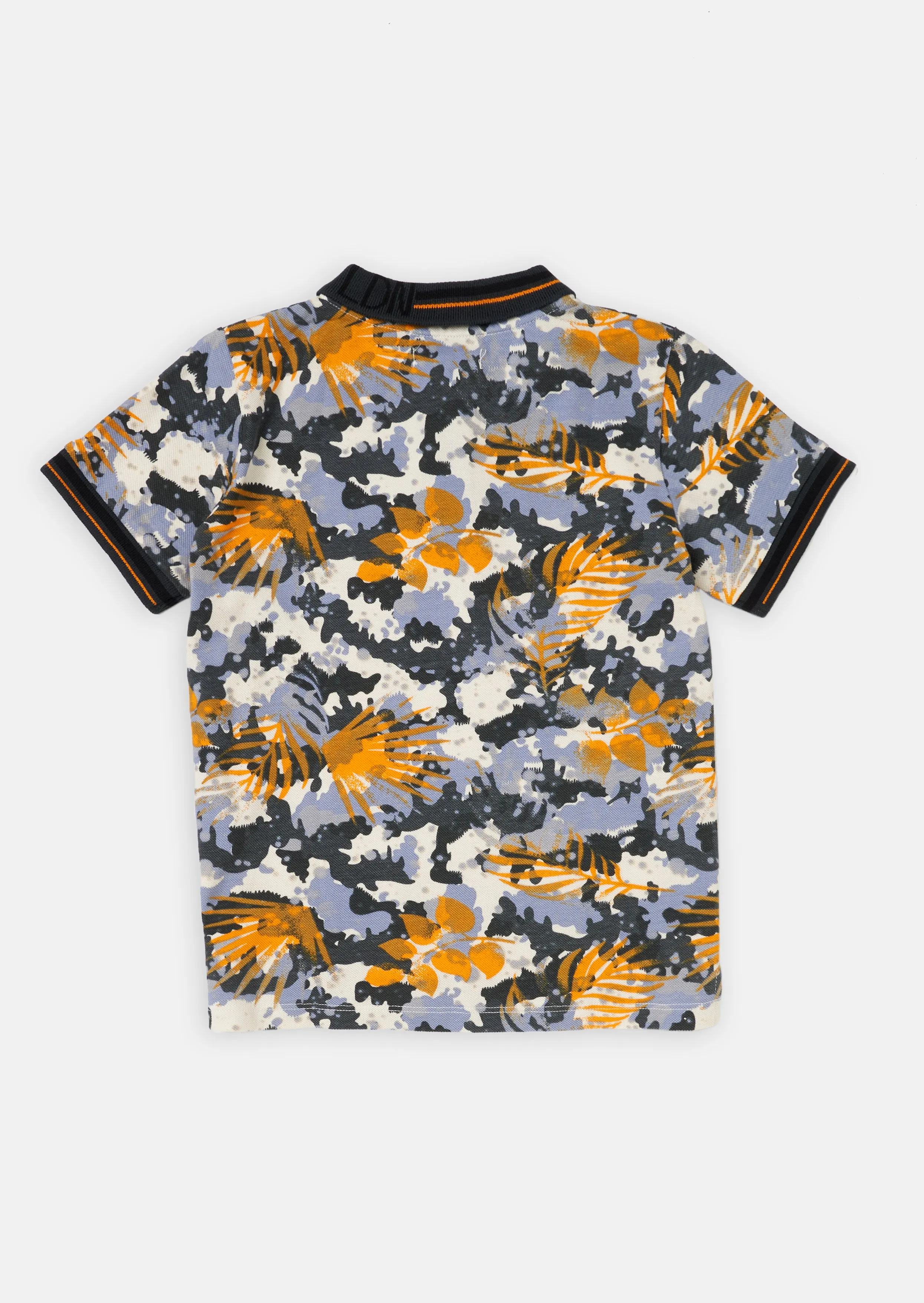 Boys Printed Polo Collar Cotton T-Shirt