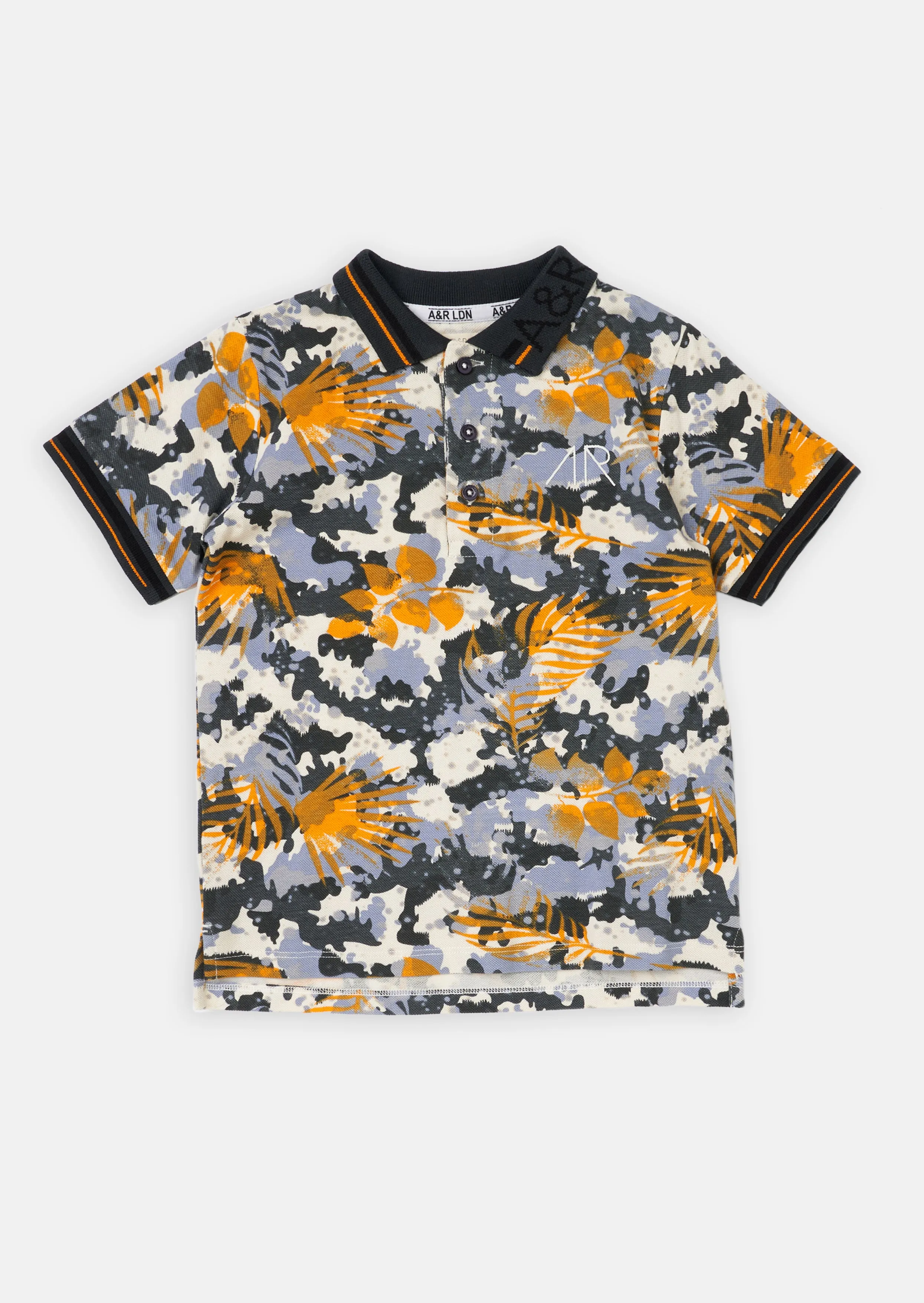 Boys Printed Polo Collar Cotton T-Shirt