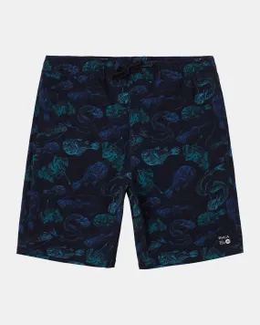 Boys Va Elastic Waist 16 Boardshorts - Dark Blue