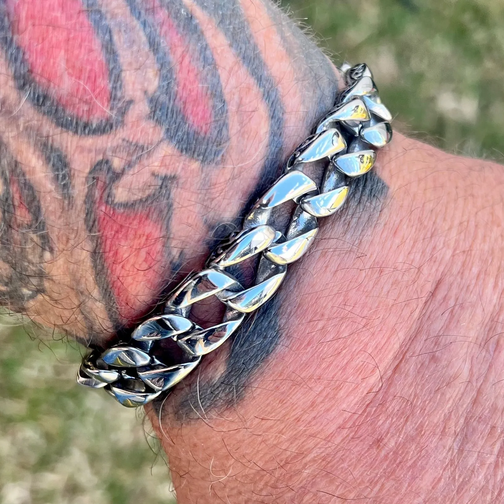 Bracelet - Corruption - Cuban Link - Custom - Silver - 1/4 wide - B132