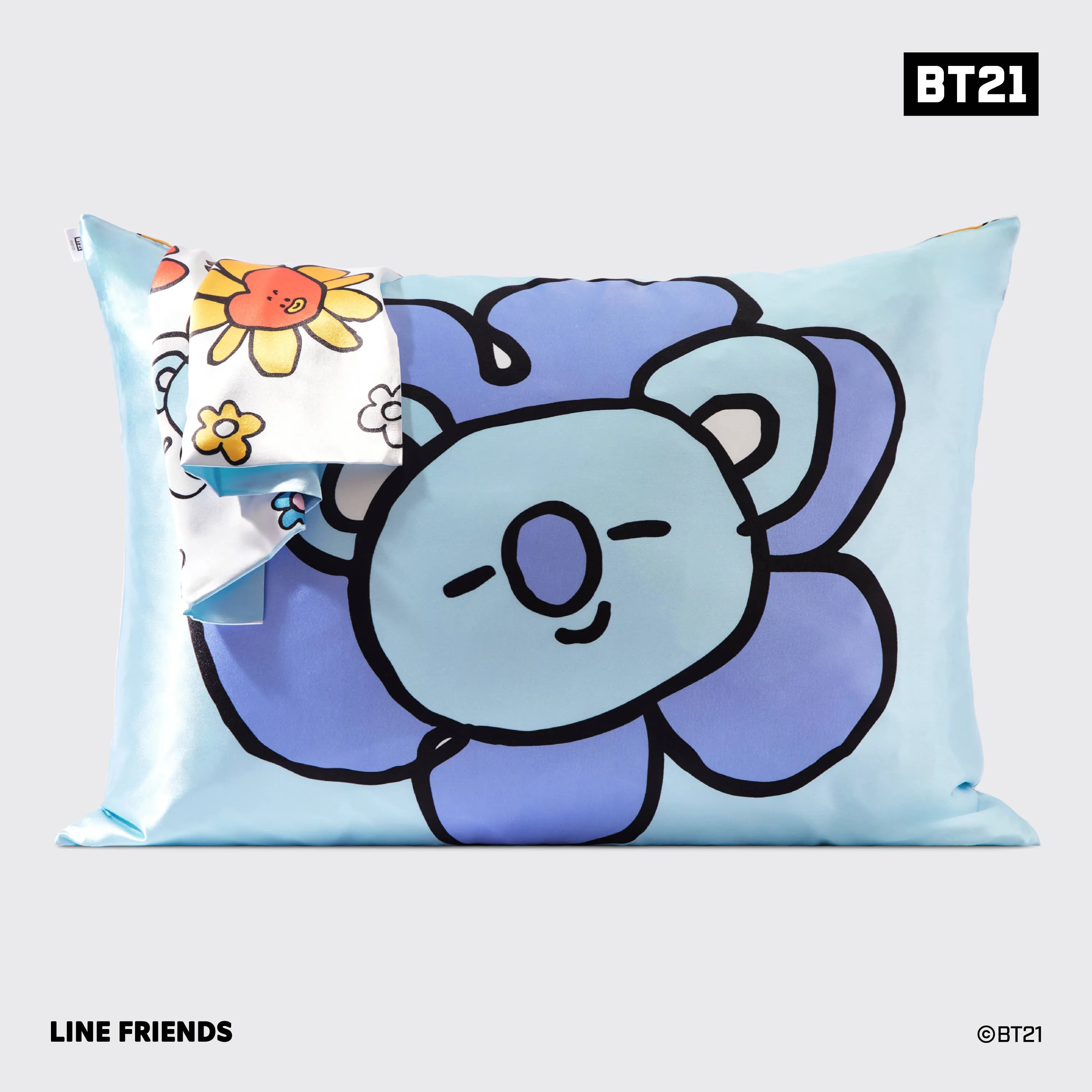 BT21 x Kitsch Satin Pillowcase Standard - Koya