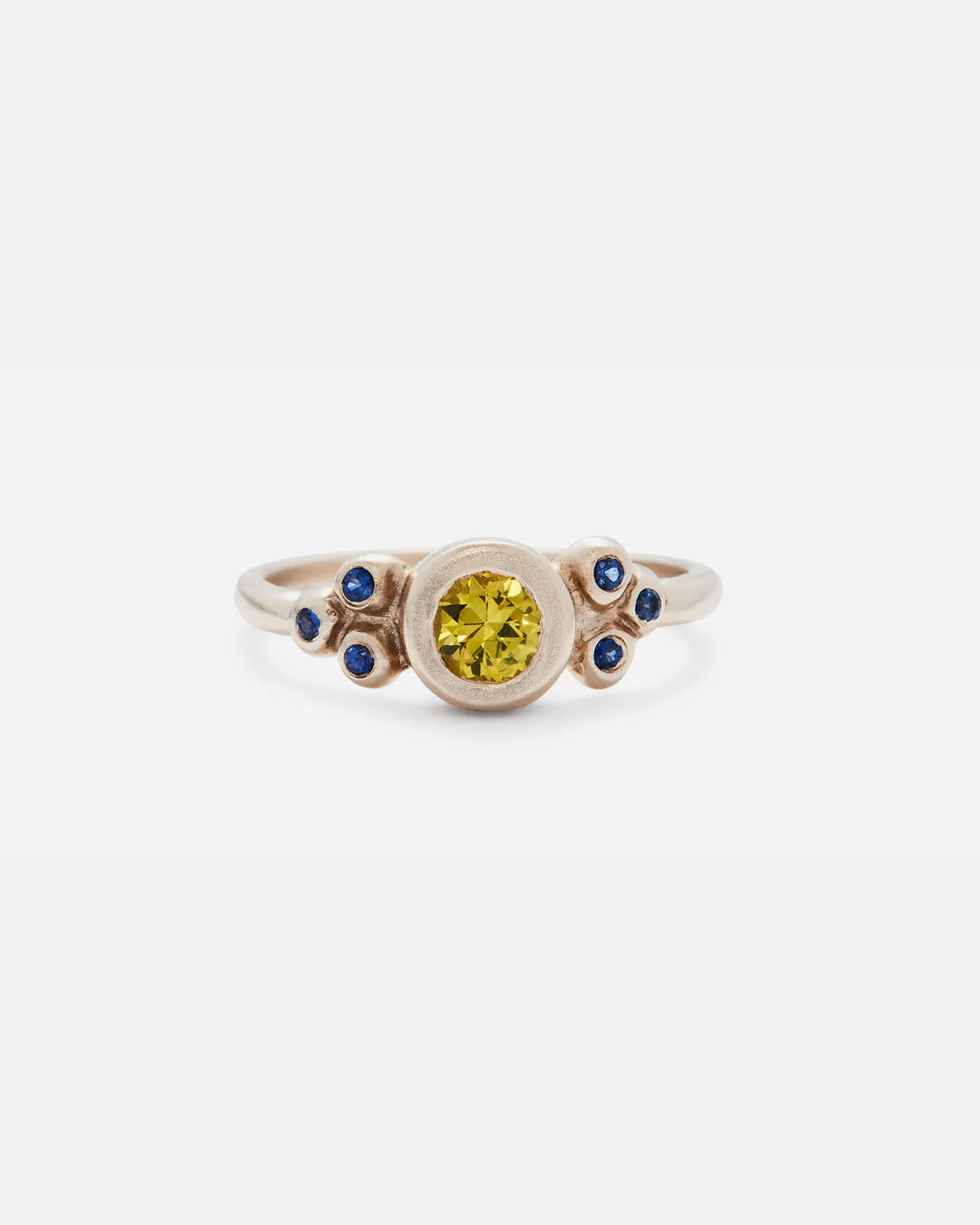 Bubble 9 / Yellow and Blue Sapphire Ring