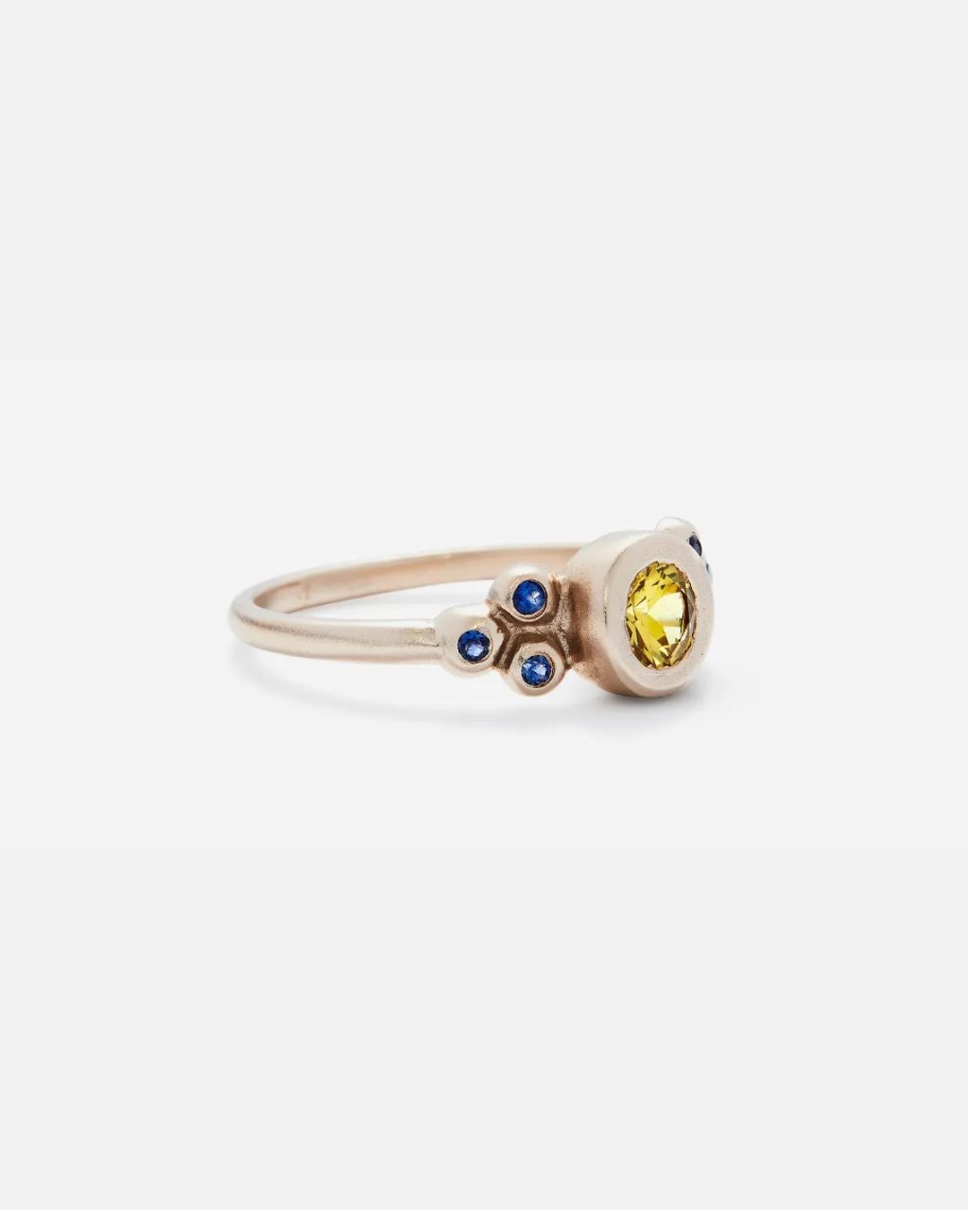 Bubble 9 / Yellow and Blue Sapphire Ring