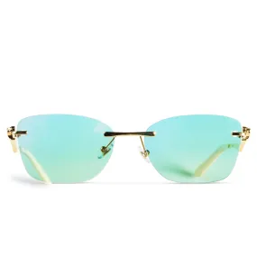 Cartier Eyewear Custom CT0120O-002 Panthere De Cartier Rimless Sunglasses