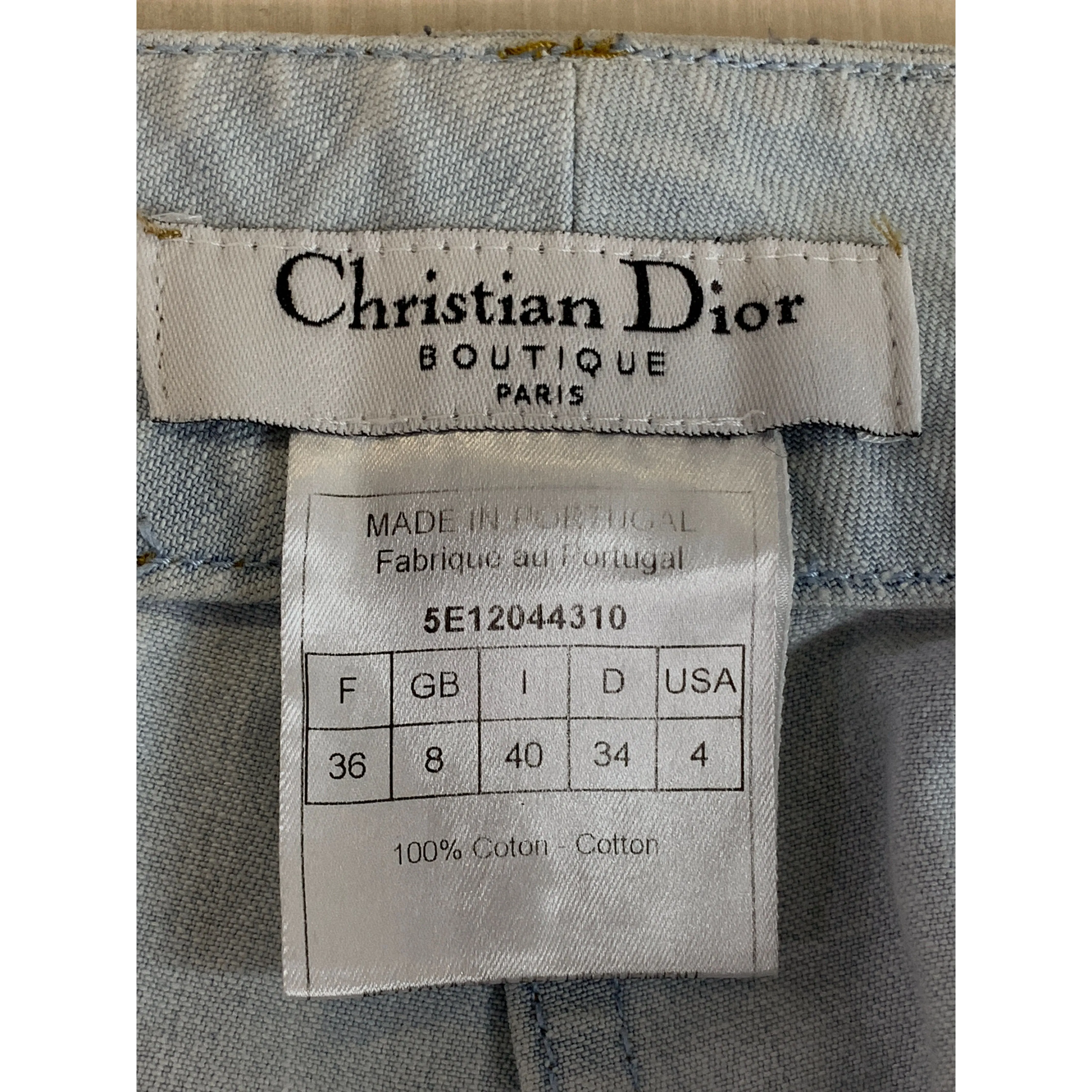 #Christian Dior/Bootcut Pants/36/Cotton/5E12044310