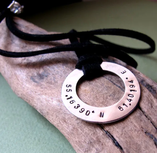 Circle Pendant Roman Numeral Necklace