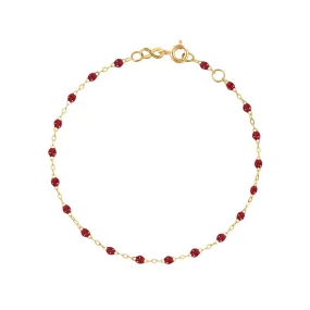 Classic Gigi Cherry bracelet, Yellow Gold, 5.9"