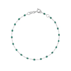 Classic Gigi Emerald bracelet, White Gold, 7.5"