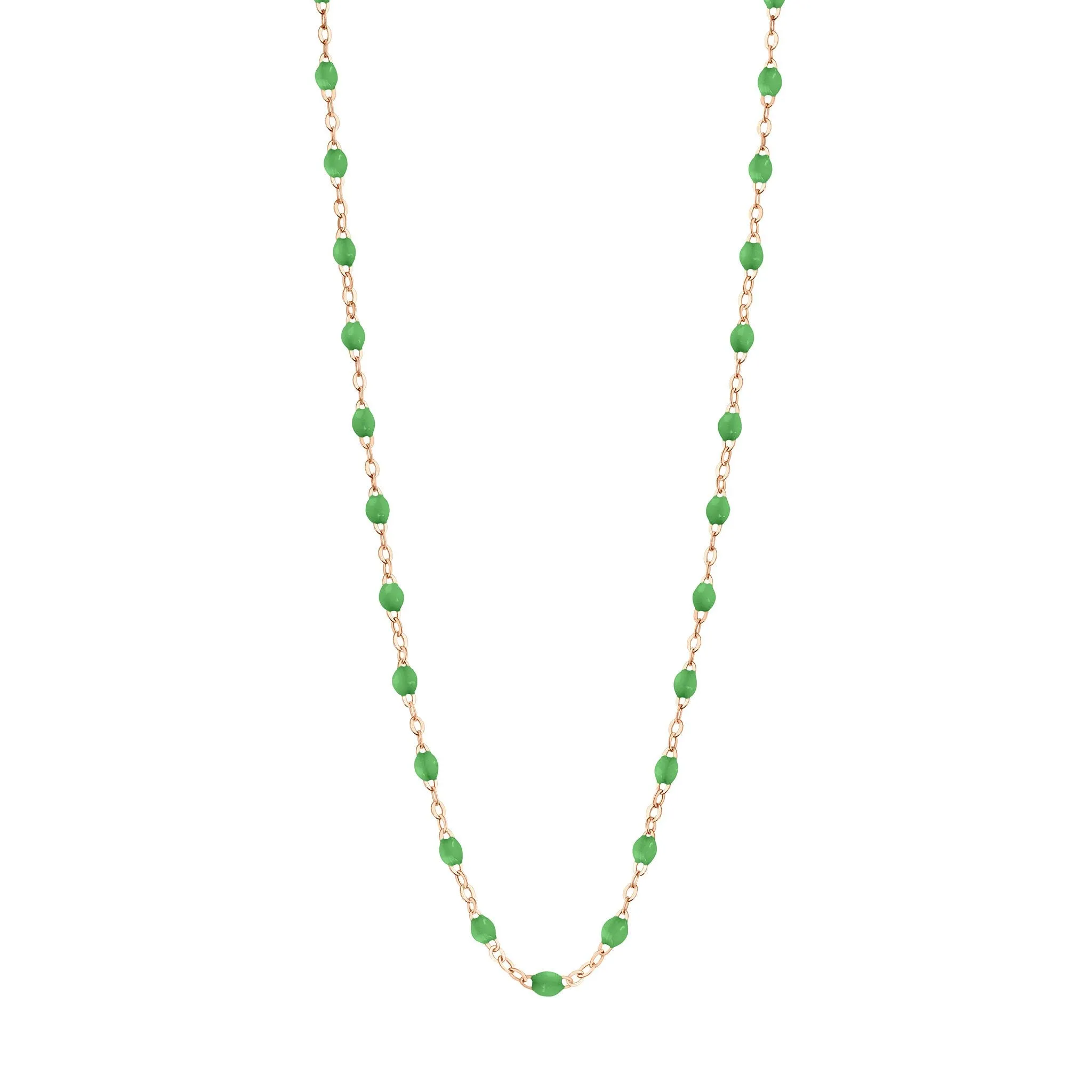 Classic Gigi Green necklace, Rose Gold, 17.7"