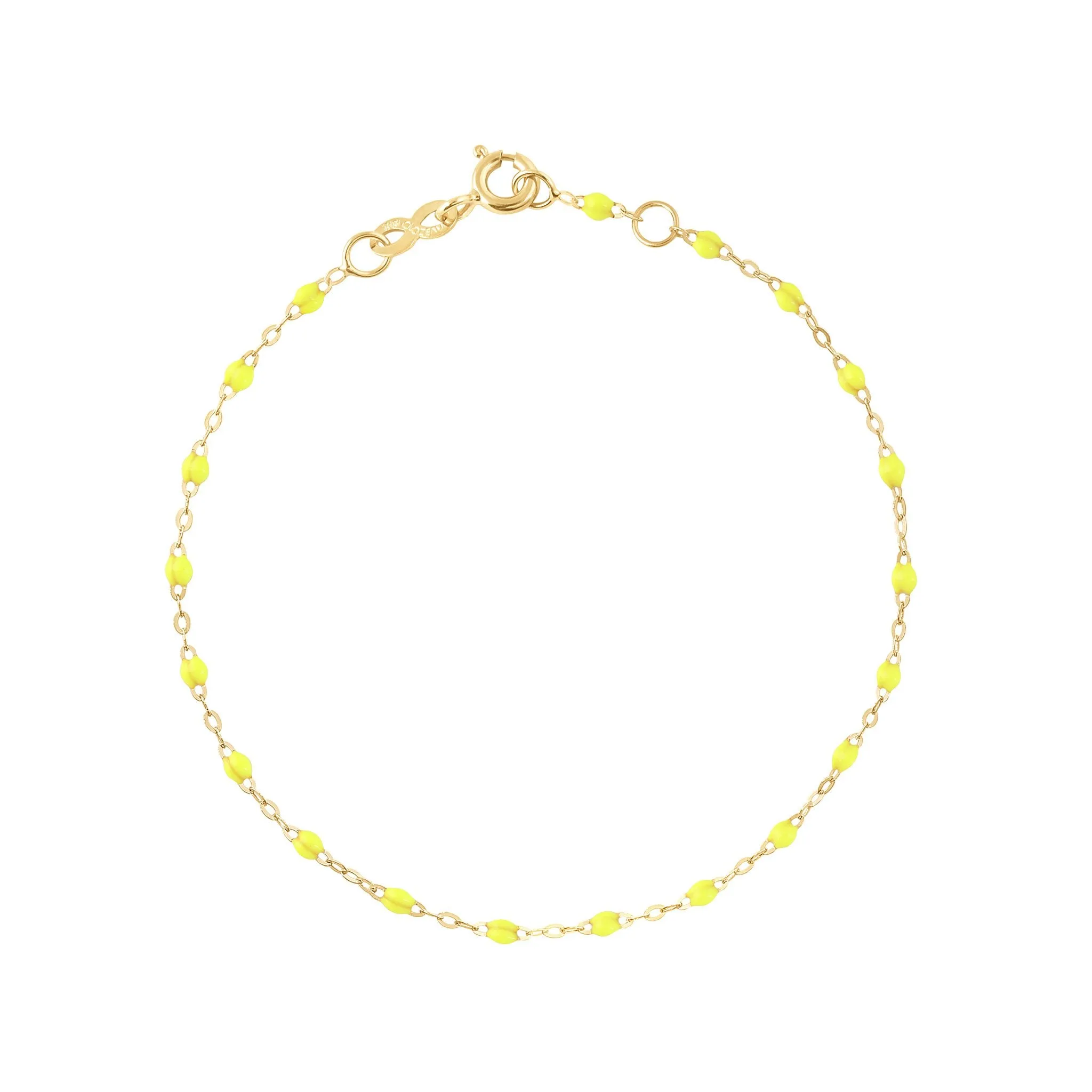 Classic Gigi Lime bracelet, Yellow Gold, 6.7"