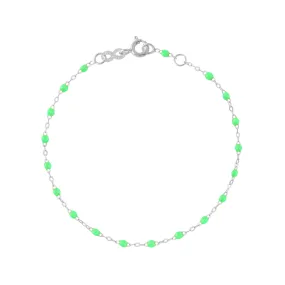 Classic Gigi Neon Anklet, White Gold, 9.4"