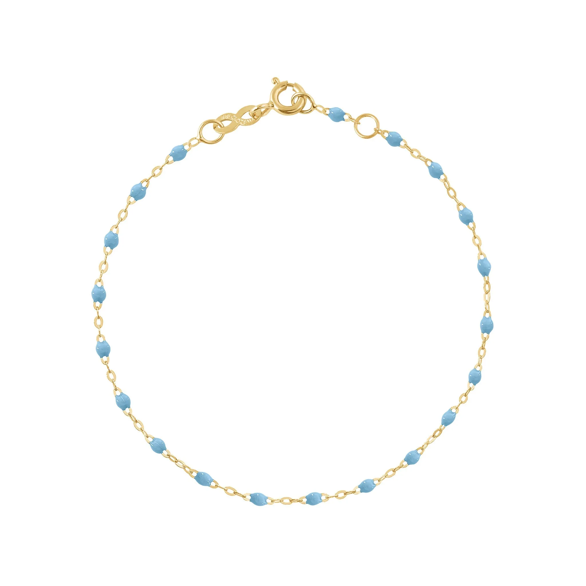 Classic Gigi Turquoise Anklet, Yellow Gold, 9.4"