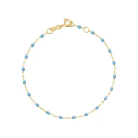 Classic Gigi Turquoise bracelet, Yellow Gold, 7.5"