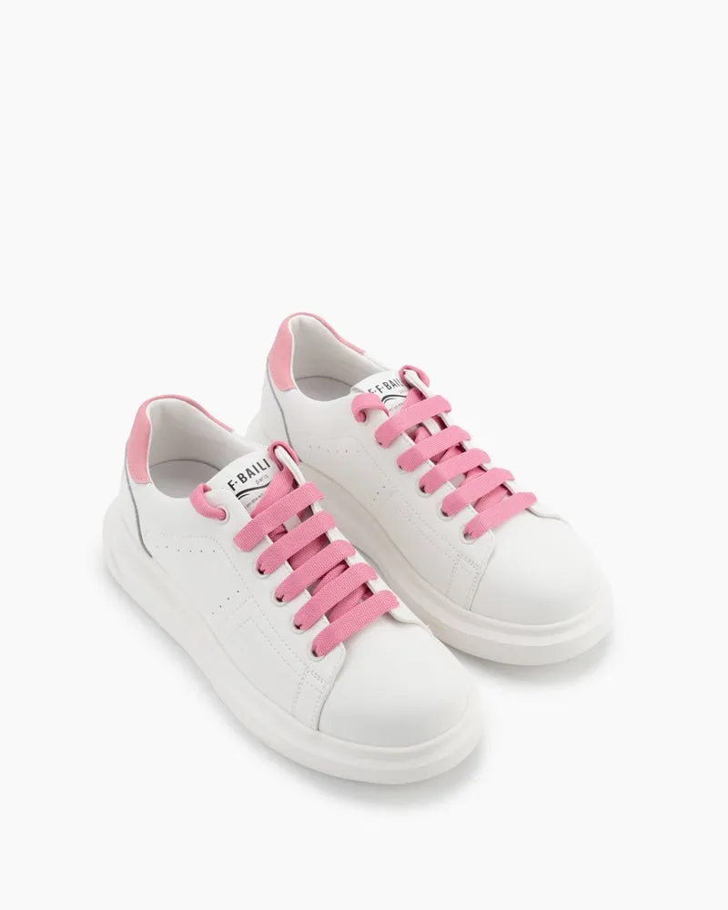 Classic  Lightweight Leather Walking Platform Sneakers