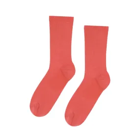 Colorful Women Classic Sock Bright Coral