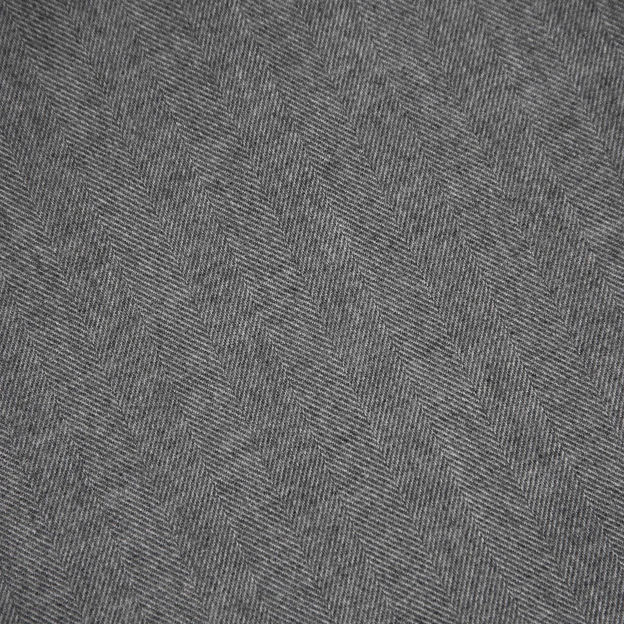 Conrad Soft cotton Melton Herringbone (dark grey melange)