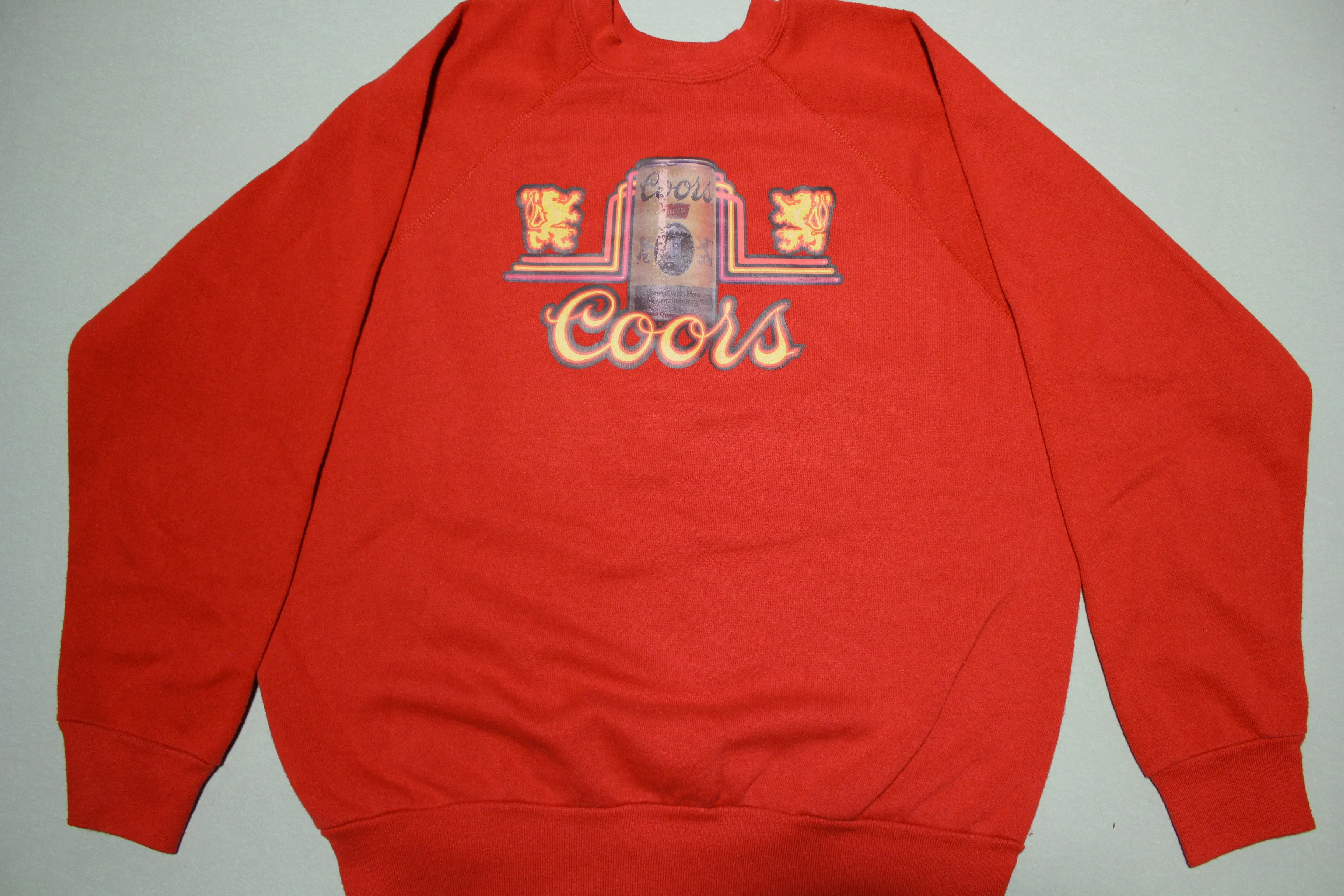 Coors Beer Can Vintage 80's USA Made Brew Crewneck Sweatshirt