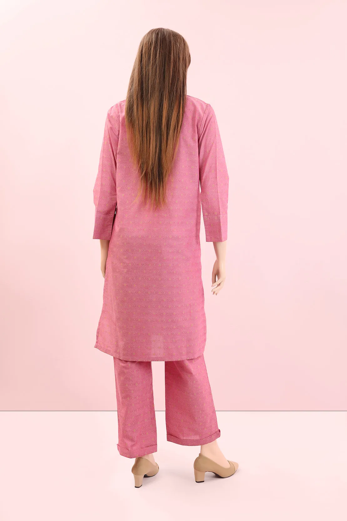 Cotton Jacquard Stitched 2 Piece (Shirt/Trouser)