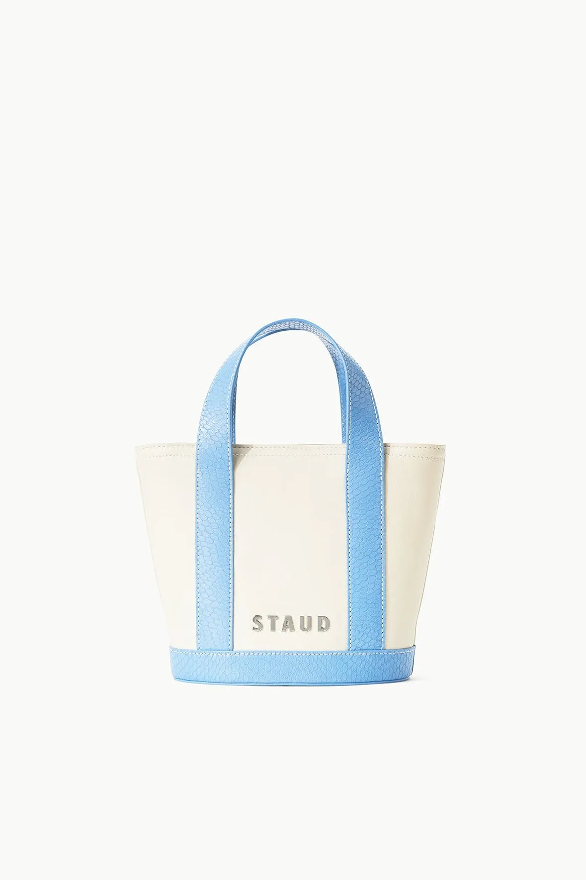 CUSTOM ALLORA MINI TOTE | CREAM STAUD BLUE