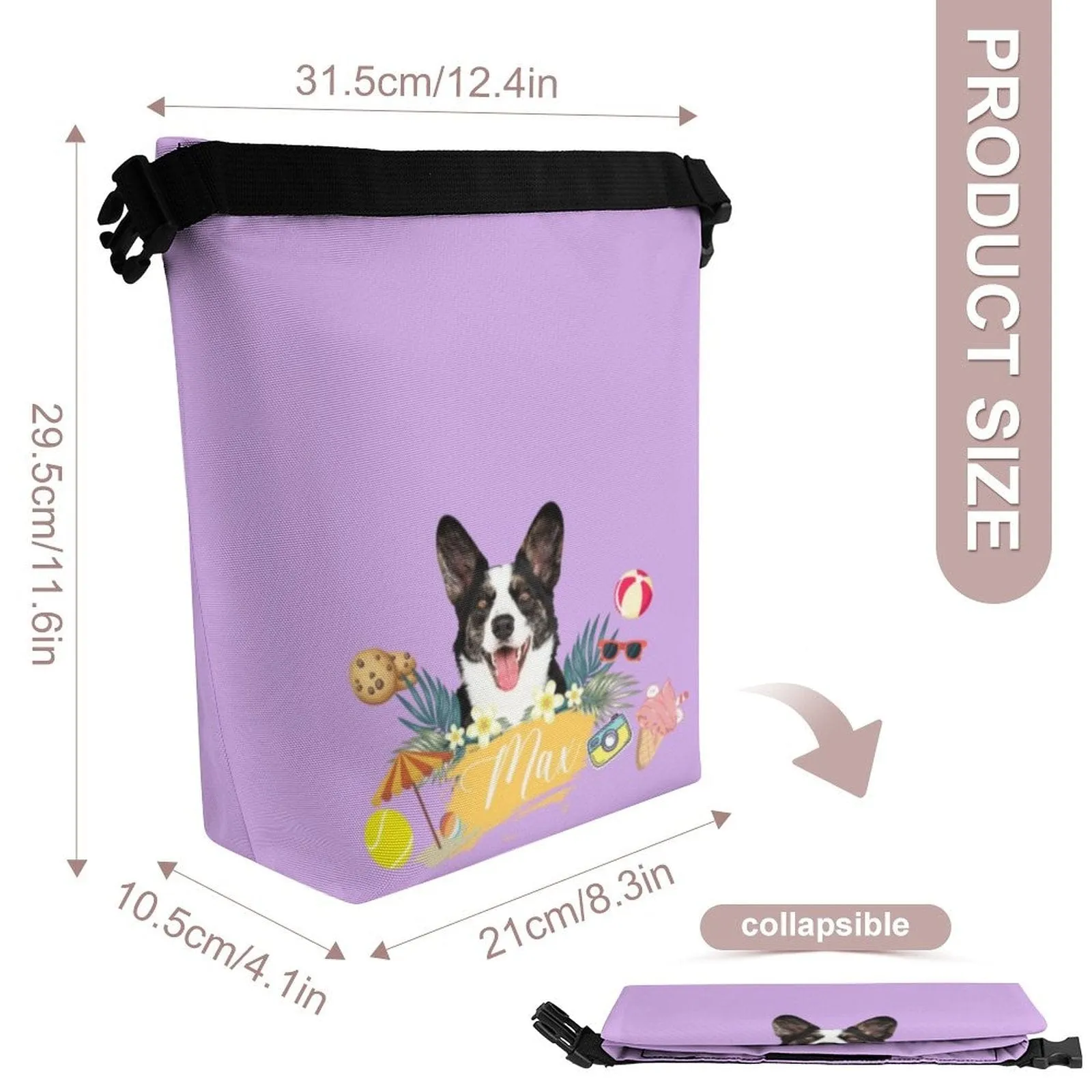 Custom Face&Name Go to Trip Foldable Portable Lunch Bag