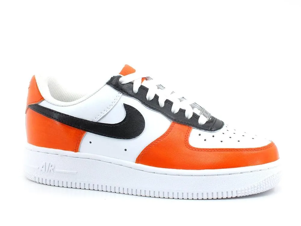 CUSTOM / Nike Air Force 1 Sneaker AF1 Orange Black CW2288-111