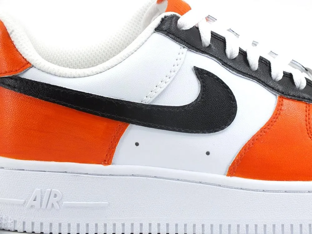 CUSTOM / Nike Air Force 1 Sneaker AF1 Orange Black CW2288-111