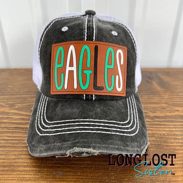 Custom Team School Color Mascot Distressed Ball Cap