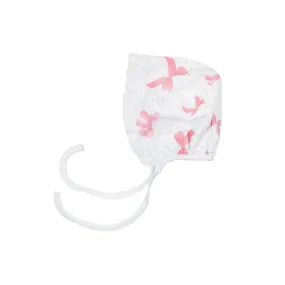 Cute Bows Printed Bonnet | Baby Girl