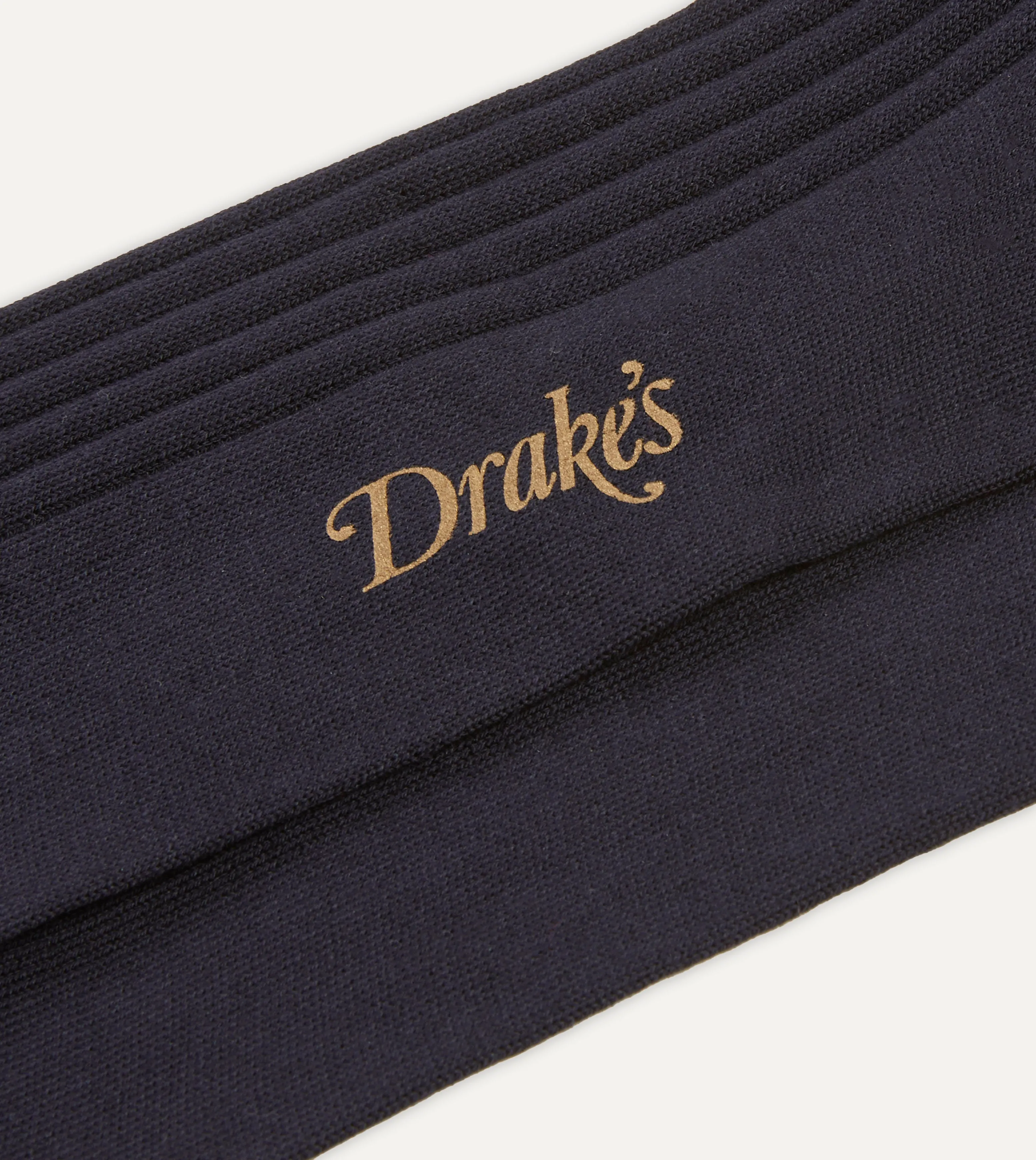 Dark Navy Cotton Over-the-Calf Socks